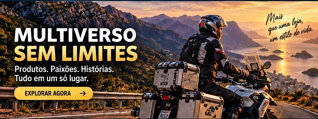 Motociclista em estrada de montanha