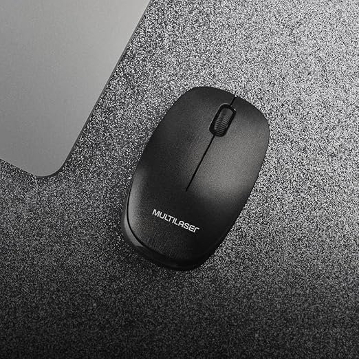 Mouse Sem Fio Standard Design Ergonômico Preto - MO251