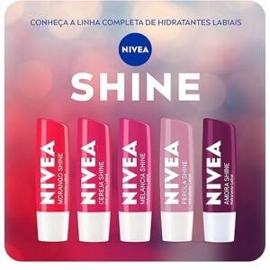 IVEA Hidratante Labial Morango Shine 4,8g Cuidado intensivo para seus lábios, hidratação prolongada