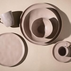 Conjunto com 6 Pratos Fundo Bio Stoneware Mahogany Porto Brasil